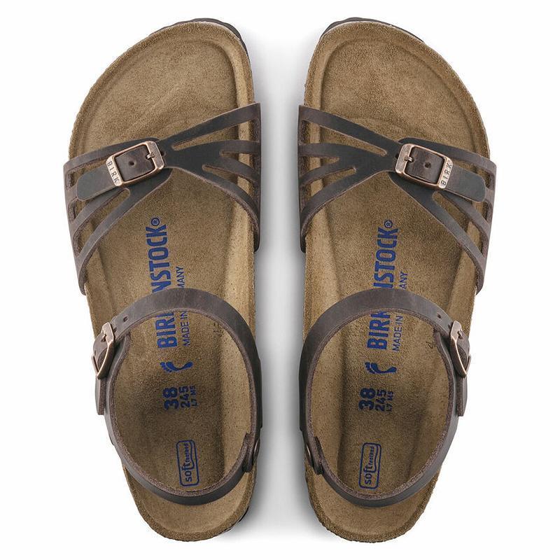 Birkenstock Bali Soft Footbed Oiled Læder Sandaler Dame Brune | DK 342OKI